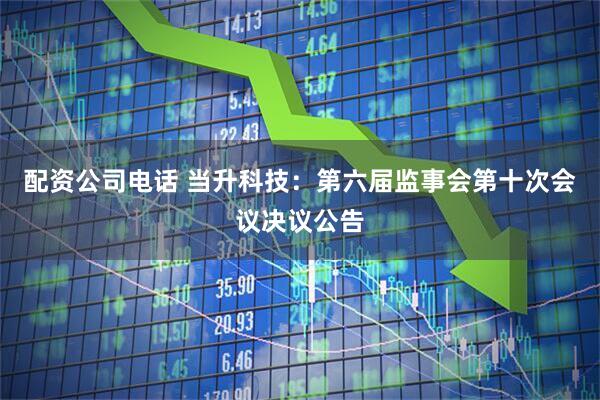 配资公司电话 当升科技：第六届监事会第十次会议决议公告