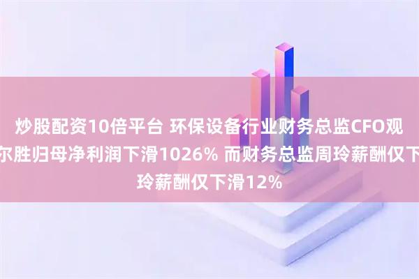 炒股配资10倍平台 环保设备行业财务总监CFO观察：法尔胜归母净利润下滑1026% 而财务总监周玲薪酬仅下滑12%